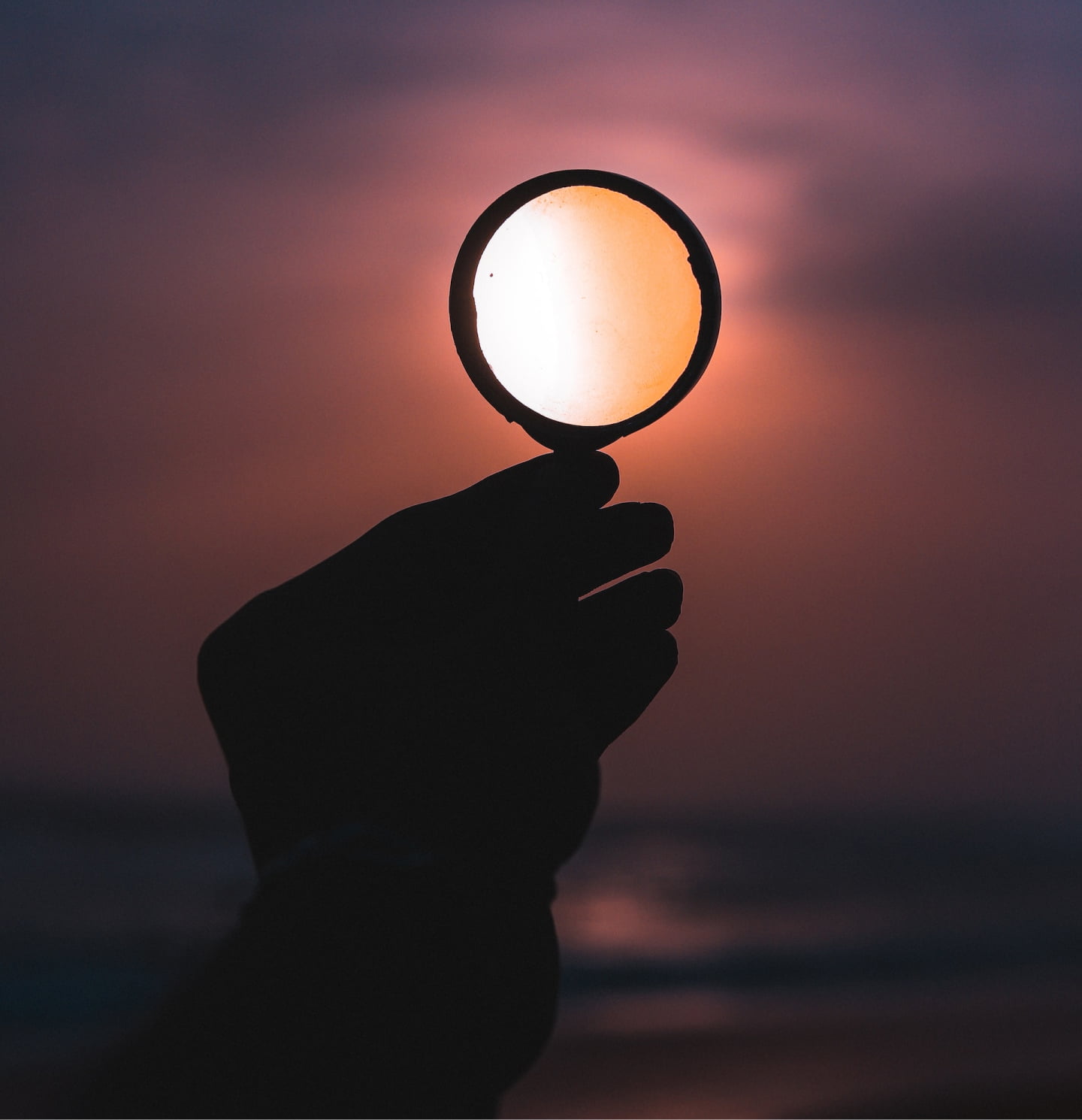 diagnosis, magnifying glass, sunset